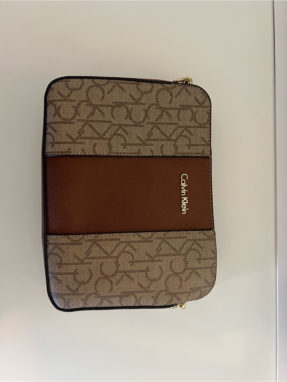 Calvin Klein Brown Logo Crossbody Bag for Men